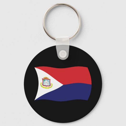 Sint Maarten Flag Schlüsselanhänger (Vorderseite)