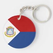 Sint Maarten Flag Schlüsselanhänger (Rückseite)