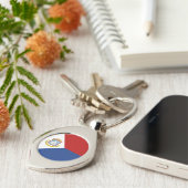 Sint Maarten Flag Schlüsselanhänger (Seite)