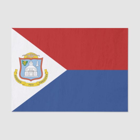 Sint Maarten Flag Seidenpapier (Vorderseite)