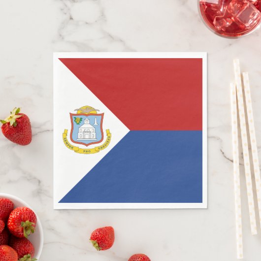 Sint Maarten Flag Serviette (Beispiel)