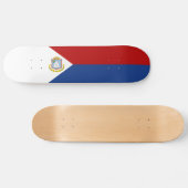 Sint Maarten Flag Skateboard (Horizontal)
