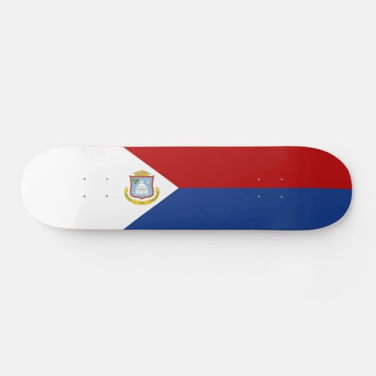 Sint Maarten Flag Skateboard (Horizontal)