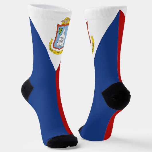 Sint Maarten Flag Socken (Gewinkelt)