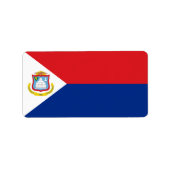 Sint Maarten Flagge Adressaufkleber (Vorne)