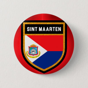 Sint Maarten Flagge Button