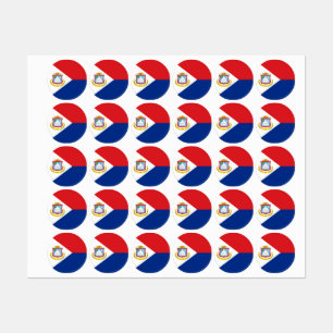 Sint Maarten Flagge Etiketten