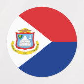 Sint Maarten Flagge Etiketten (Design 2)