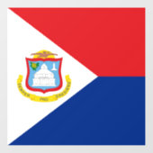 Sint Maarten Flagge Fensteraufkleber (Blatt)