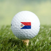 Sint Maarten Flagge Golfball (Insitu T-Shirt)