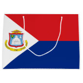 Sint Maarten Flagge Große Geschenktüte (Vorderseite)