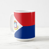 Sint Maarten Flagge Kaffeetasse (Vorderseite Links)
