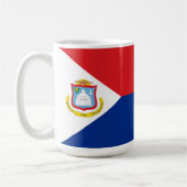 Sint Maarten Flagge Kaffeetasse (Links)