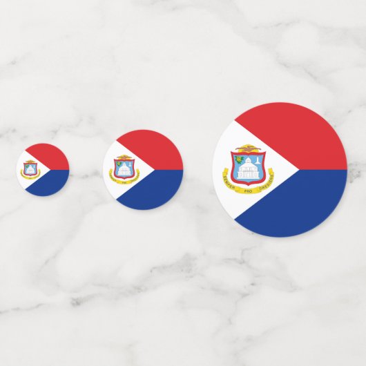 Sint Maarten Flagge Konfetti (Vorderseiten)