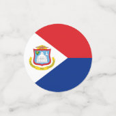 Sint Maarten Flagge Konfetti (Klein Vorderseite)