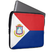 Sint Maarten Flagge Laptopschutzhülle (Vorne Rechts)