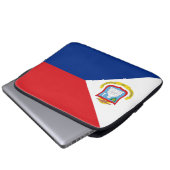 Sint Maarten Flagge Laptopschutzhülle (Vorne Knopf)