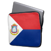 Sint Maarten Flagge Laptopschutzhülle (Vorderseite Links)