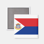 Sint Maarten Flagge Magnet (Vorderseite/Rückseite)