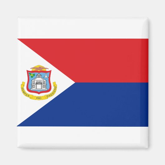 Sint Maarten Flagge Magnet (Vorne)