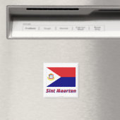Sint Maarten-Flagge mit Namen Magnet (In Situ (Geschirrspüler))