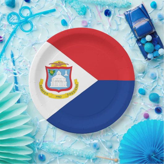 Sint Maarten Flagge Pappteller (Party)