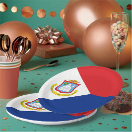 Sint Maarten Flagge Pappteller