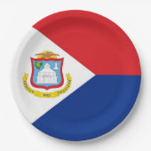 Sint Maarten Flagge Pappteller (Vorderseite)