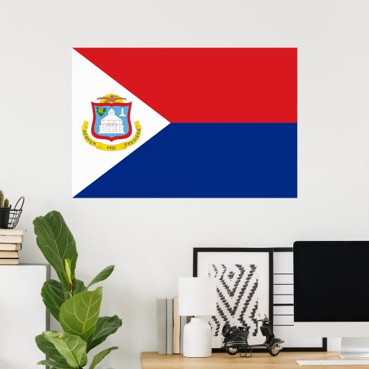 Sint Maarten Flagge Poster (Heimbüro)