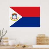 Sint Maarten Flagge Poster (Küche)