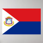 Sint Maarten Flagge Poster (Vorne)