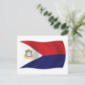 Sint-Maarten-Flagge Postkarte (Stehend Vorderseite)