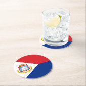 Sint Maarten Flagge Runder Pappuntersetzer (Vor Ort)