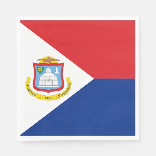 Sint Maarten Flagge Serviette (Vorderseite)