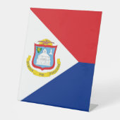Sint Maarten Flagge Sockelschild (Vorderseite)