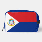 Sint Maarten Flagge Waschbeutel (Rückseite)