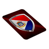 Sint Maarten Metallic Emblem Magnet (Rechte Seite)
