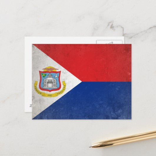 Sint Maarten Postkarte (Vorderseite/Rückseite Beispiel)