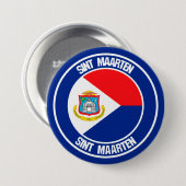 Sint Maarten RundEmblem Button (Vorne & Hinten)