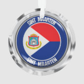 Sint Maarten RundEmblem Ornament (Rückseite)