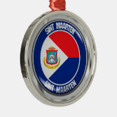 Sint Maarten RundEmblem Ornament Aus Metall (Rechts)