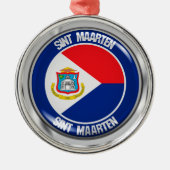 Sint Maarten RundEmblem Ornament Aus Metall (Vorne)