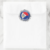 Sint Maarten RundEmblem Runder Aufkleber (Tasche)