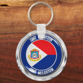 Sint Maarten RundEmblem Schlüsselanhänger (Vorderseite)