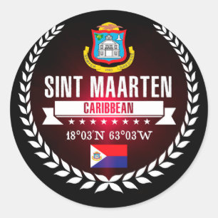 Sint Maarten Runder Aufkleber