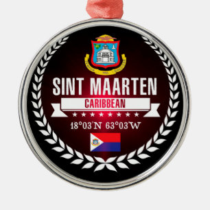 Sint Maarten Silbernes Ornament