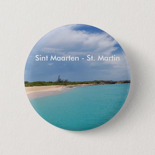 Sint Maarten - St. Martin Beach Scene Button (Vorderseite)