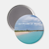 Sint Maarten - St. Martin Beach Scene Magnet (Vorderseite/Rückseite)