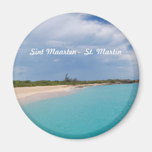 Sint Maarten - St. Martin Beach Scene Magnet