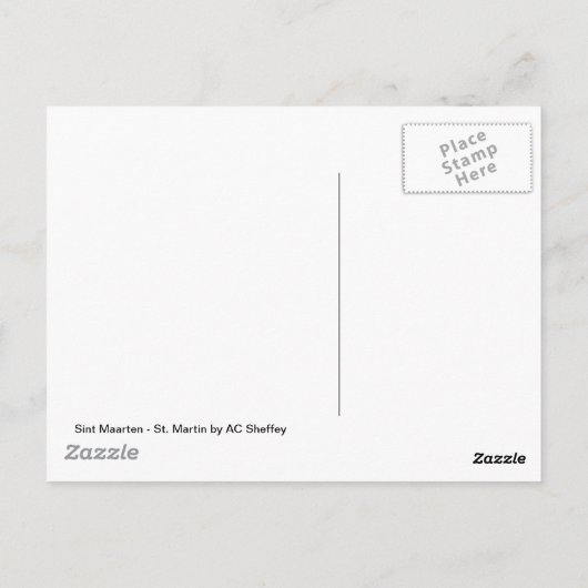 Sint Maarten - St. Martin Beach Scene Postkarte (Rückseite)